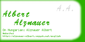 albert alznauer business card